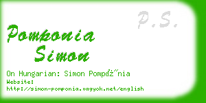 pomponia simon business card